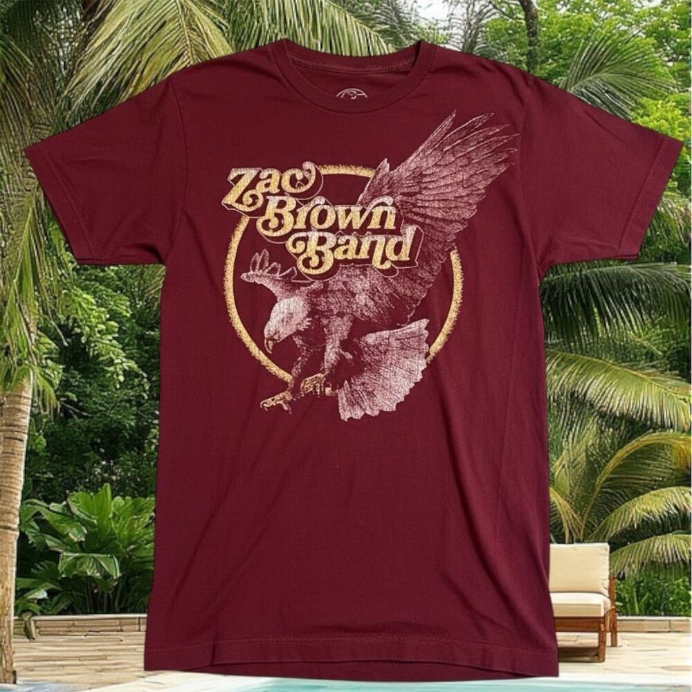 Zac Brown Band Country Music Unisex T-Shirt Multicolor Graphic Print Size M